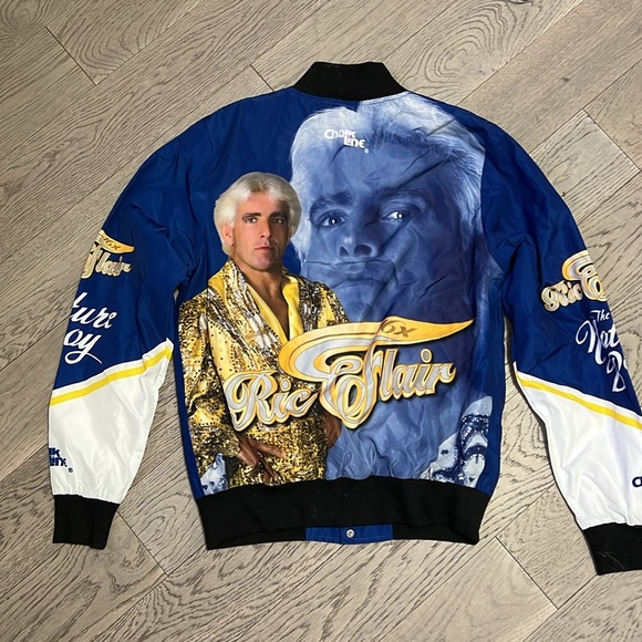CHALK LINE SATIN Jacket RIC FLAIR MENS SZ S SMALLNature Boy Wooo Chalkline WWE - Picture 4 of 4